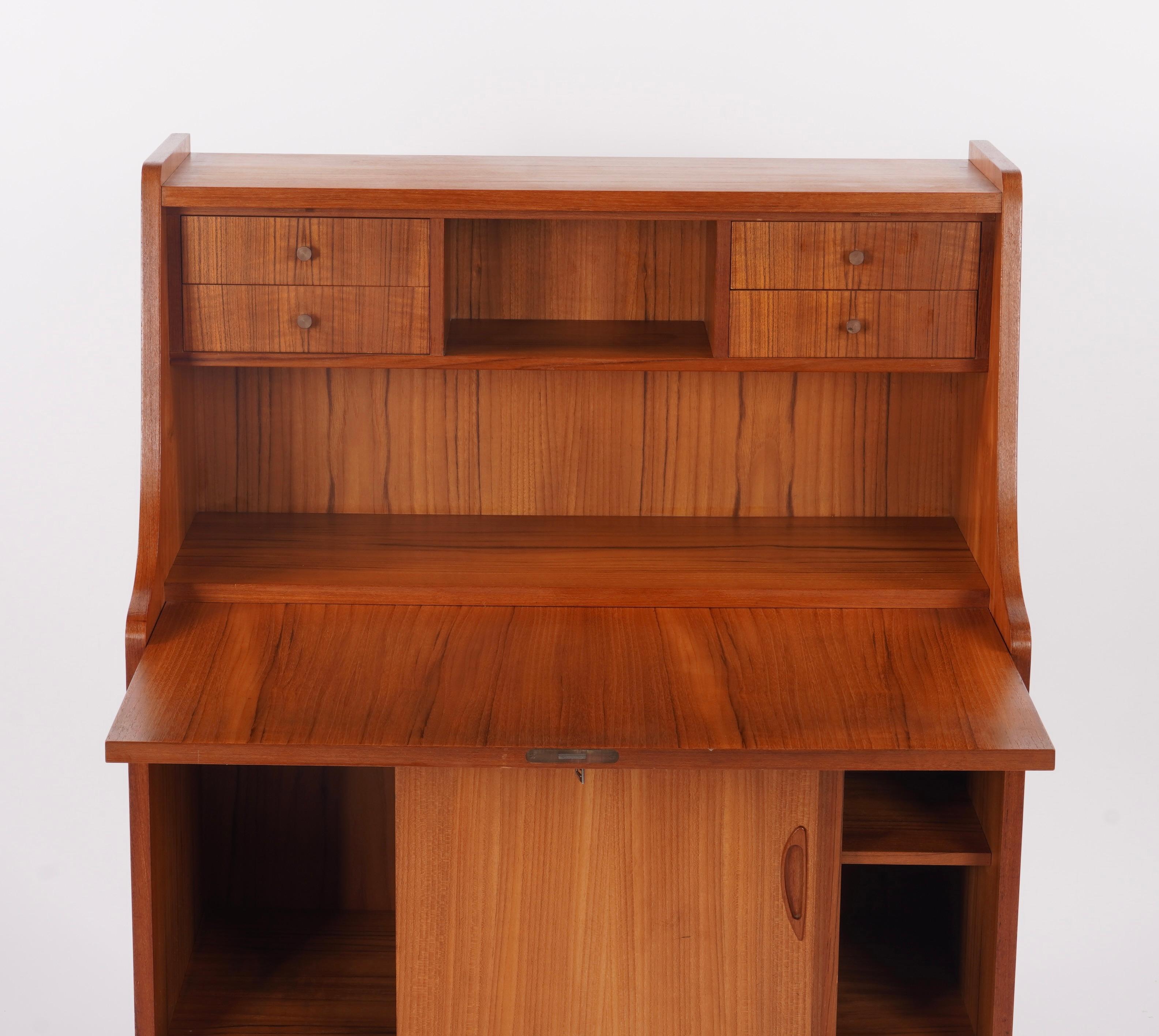 Secretary Desk by Gunnar Nielsen Tibergaard Circa 1960s In Good Condition In Oakland, CA