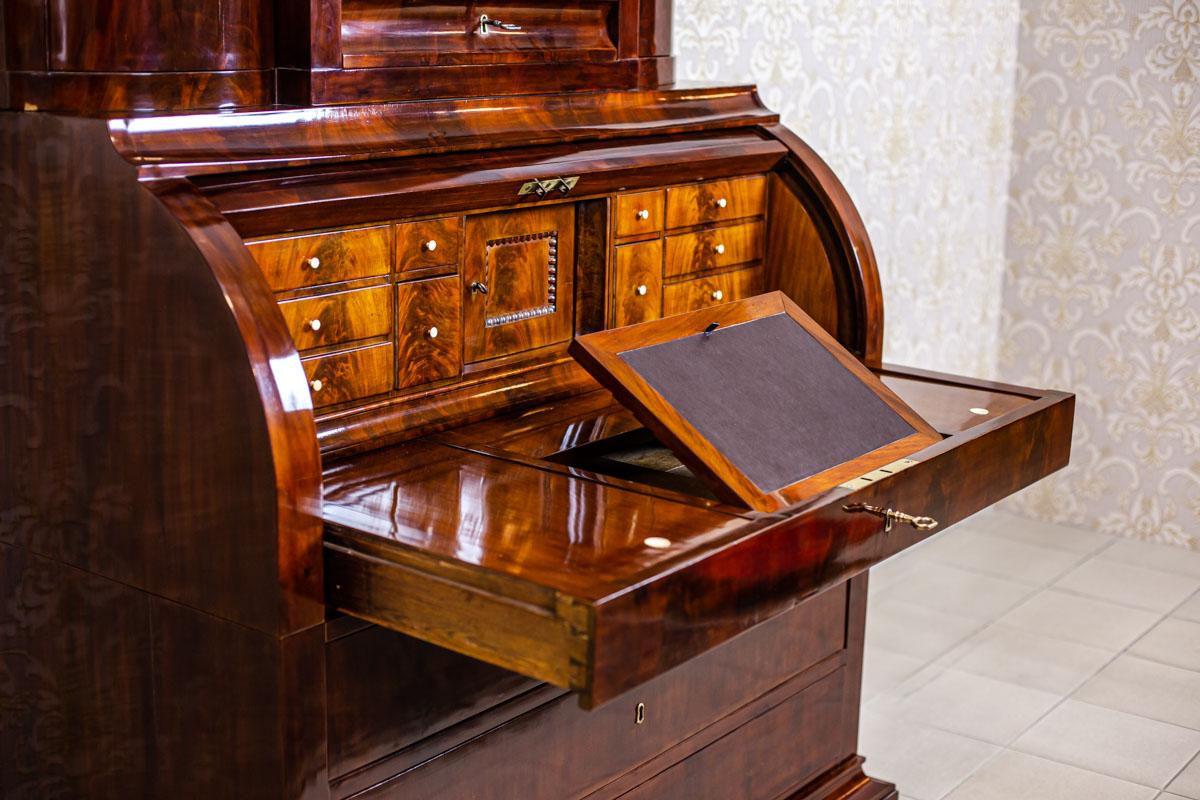 Scandinavian 19th-Century Biedermeier  Mahogany Secretary Desk