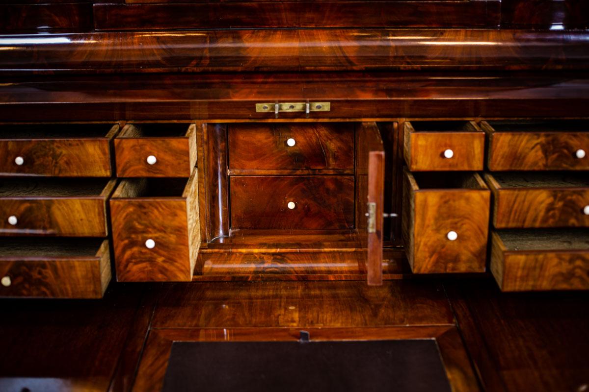 19th Century 19th-Century Biedermeier  Mahogany Secretary Desk