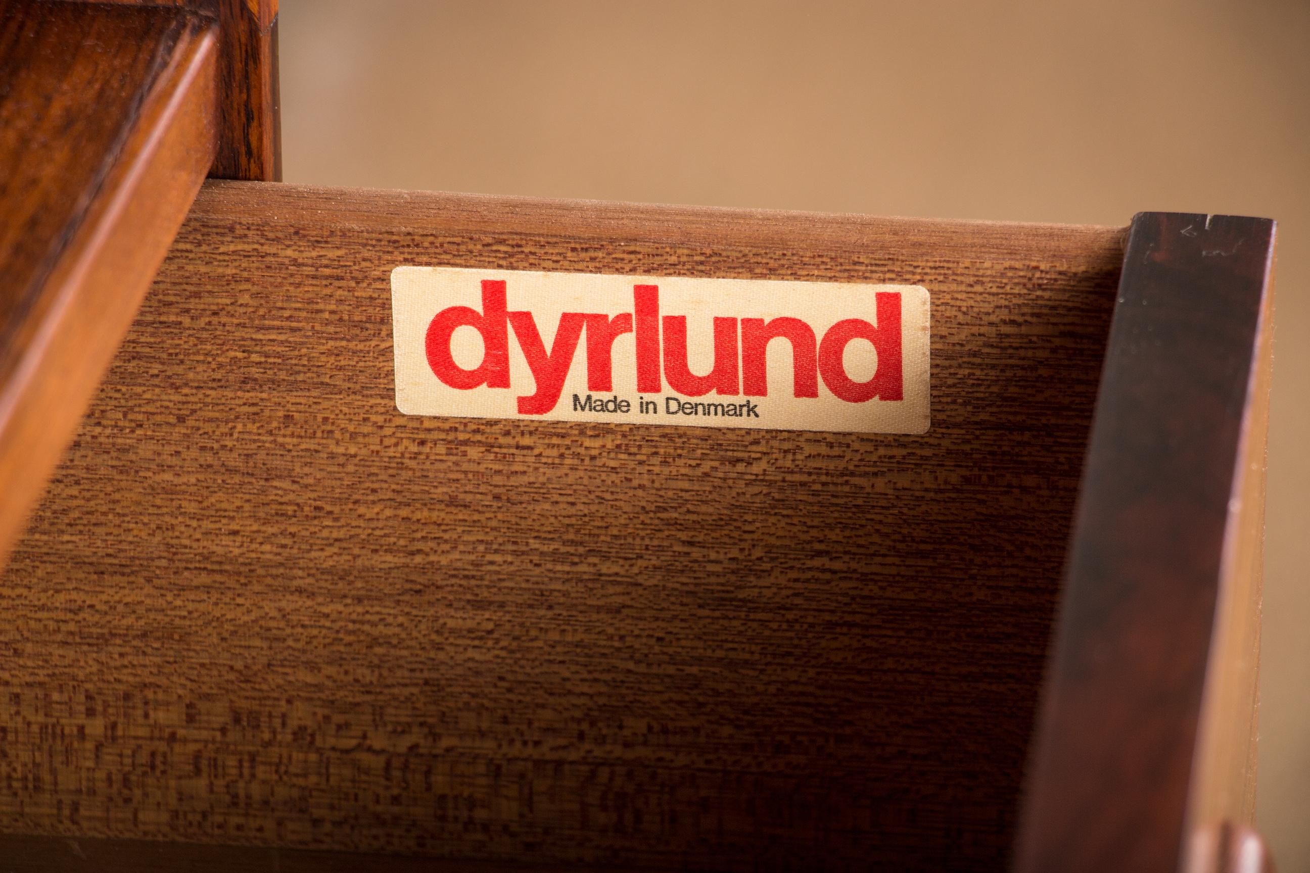 Secrétaire, bureau danois en bois de rose de Rio par Dyrlund, 1960. en vente 2