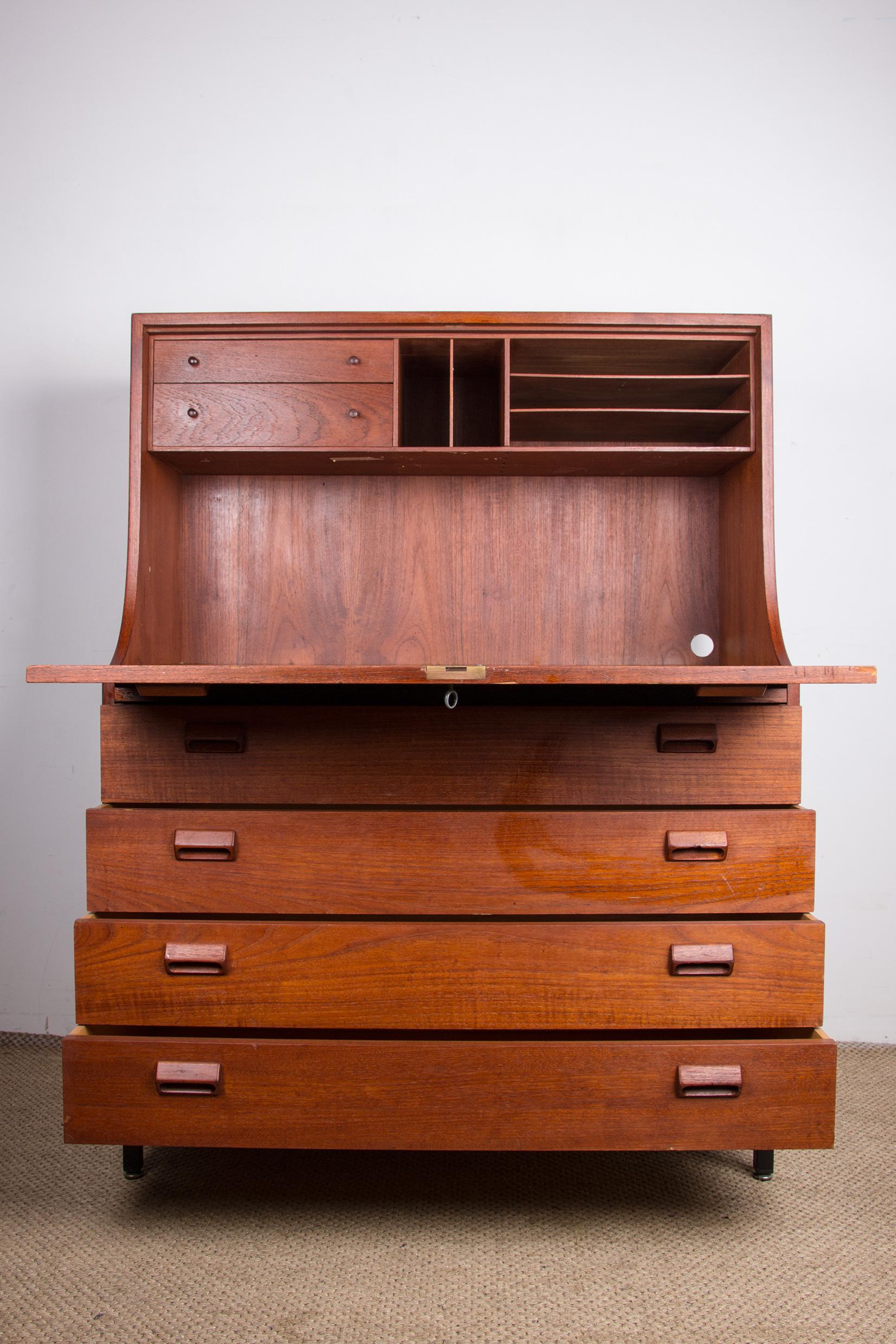 Segreteria, scrivania, danese in teak di Borg Mogensen per Soborg Mobelfabrik 1960. in vendita 4