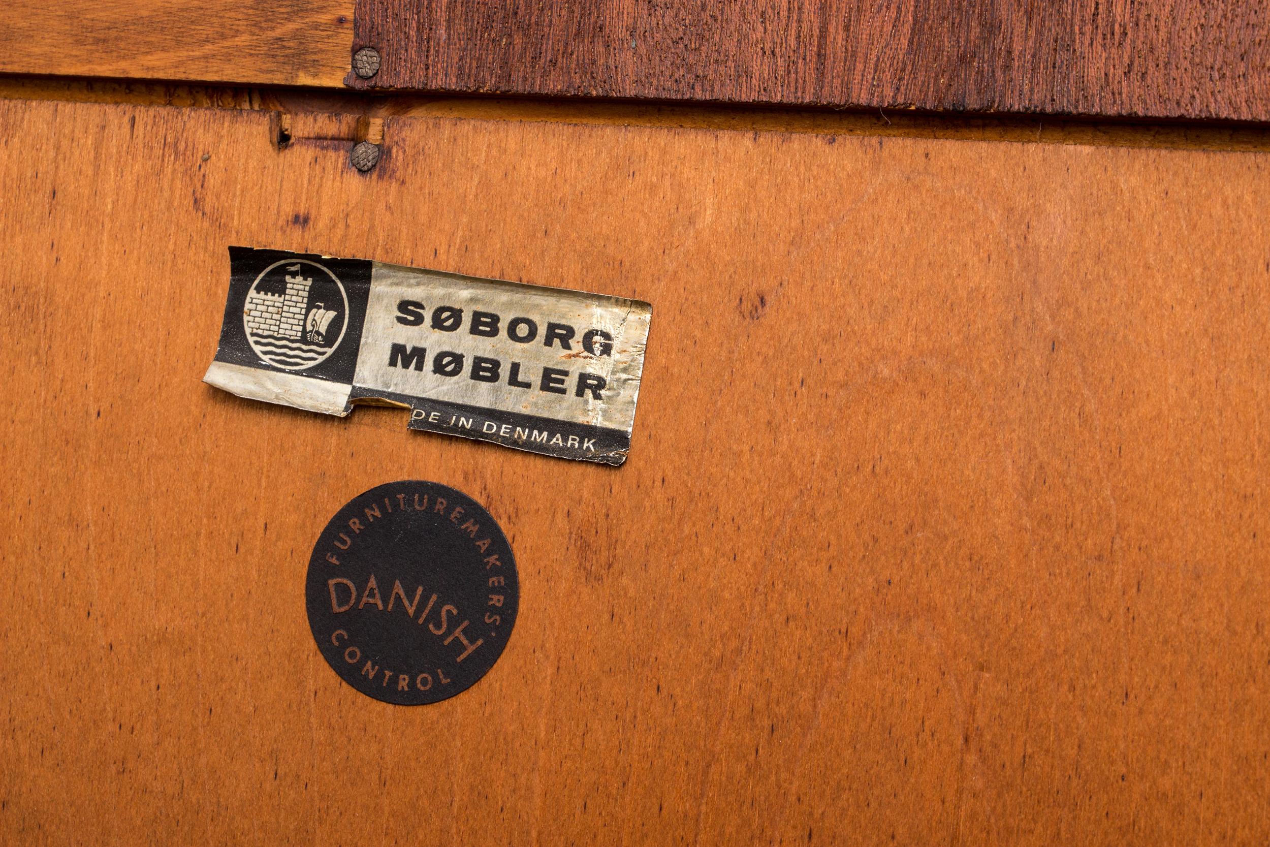Segreteria, scrivania, danese in teak di Borg Mogensen per Soborg Mobelfabrik 1960. in vendita 10