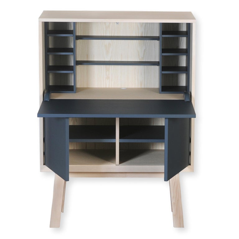 Dark Blue Secretary Desk Scandinavian Design By Eric Gizard Paris Photo Inspiration