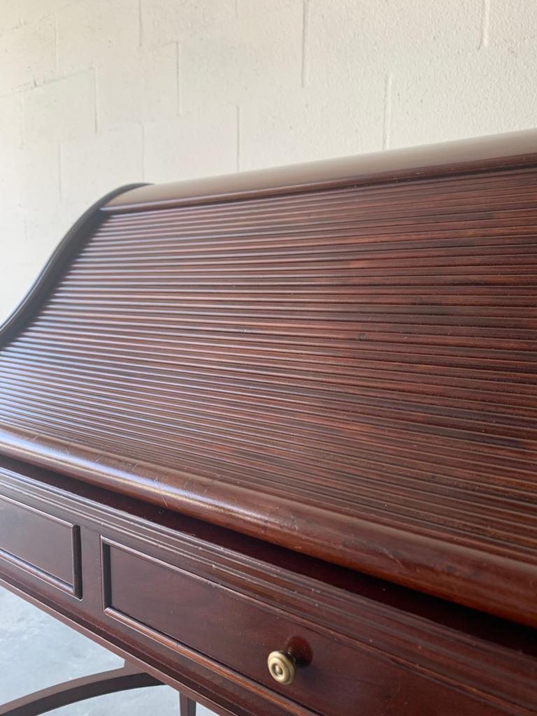 Secretary Desk, Tambour Roll Top In Good Condition In Saint Petersburg, FL