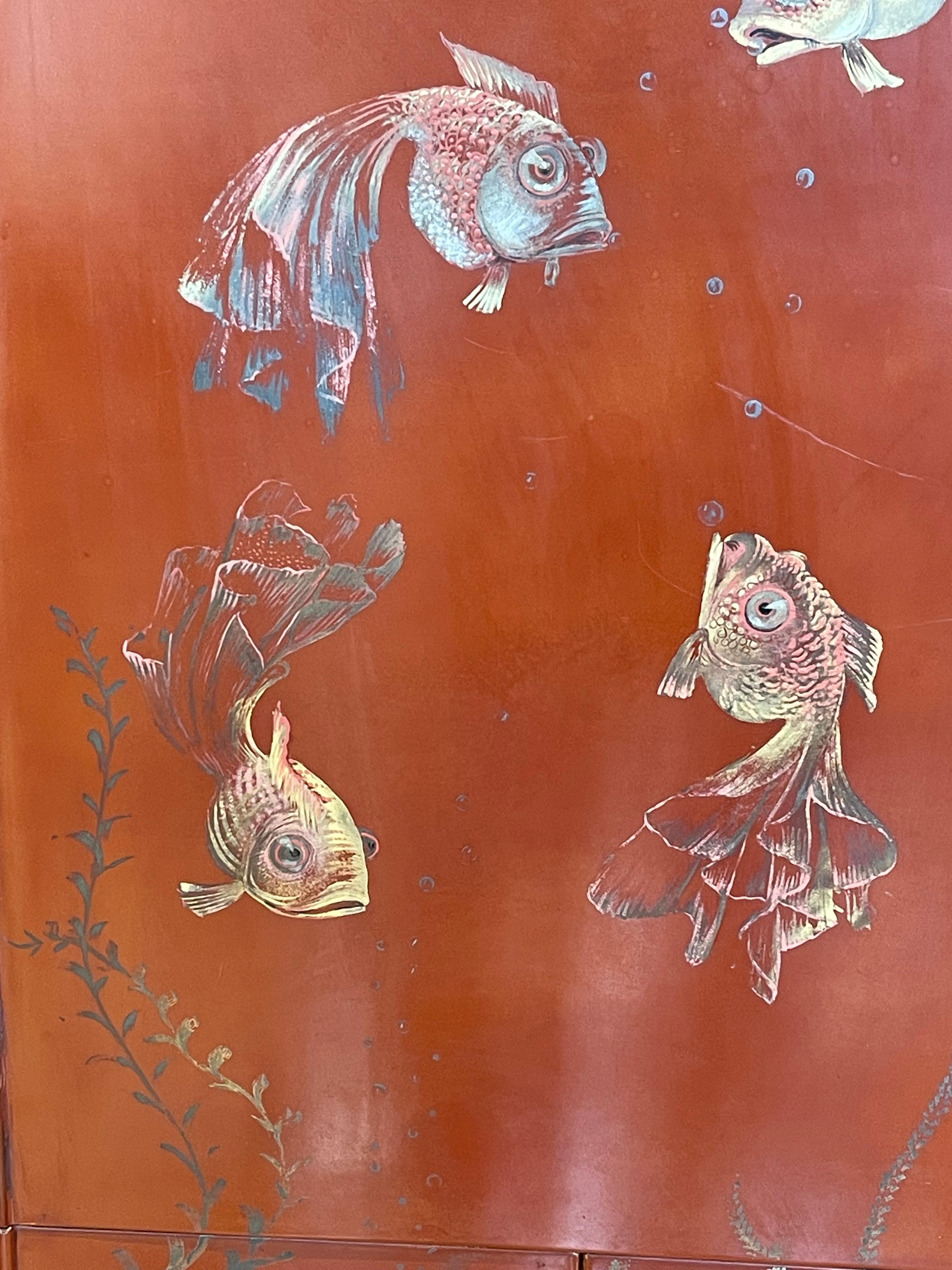 Wunderschöner Lacksekretär von Pierre DUNAND (1914-1996) um 1950 (Lackiert) im Angebot