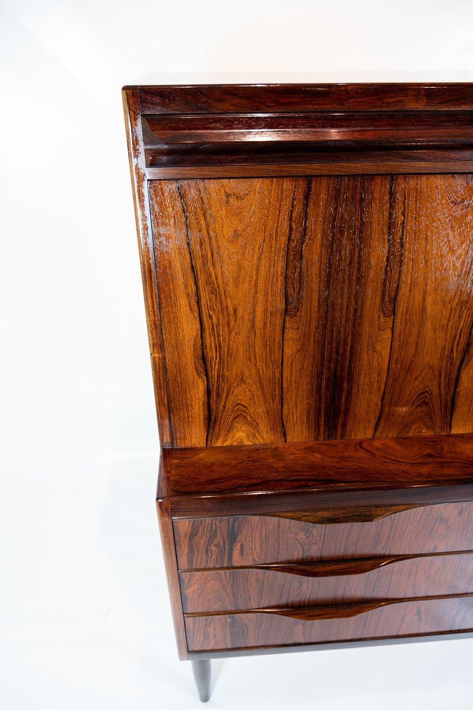 Mid-20th Century Secretary Made In Rosewood, Danish Design From 1960s For Sale