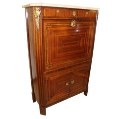 Antique Secretary Louis XVI Stamped by Leonard Boudin