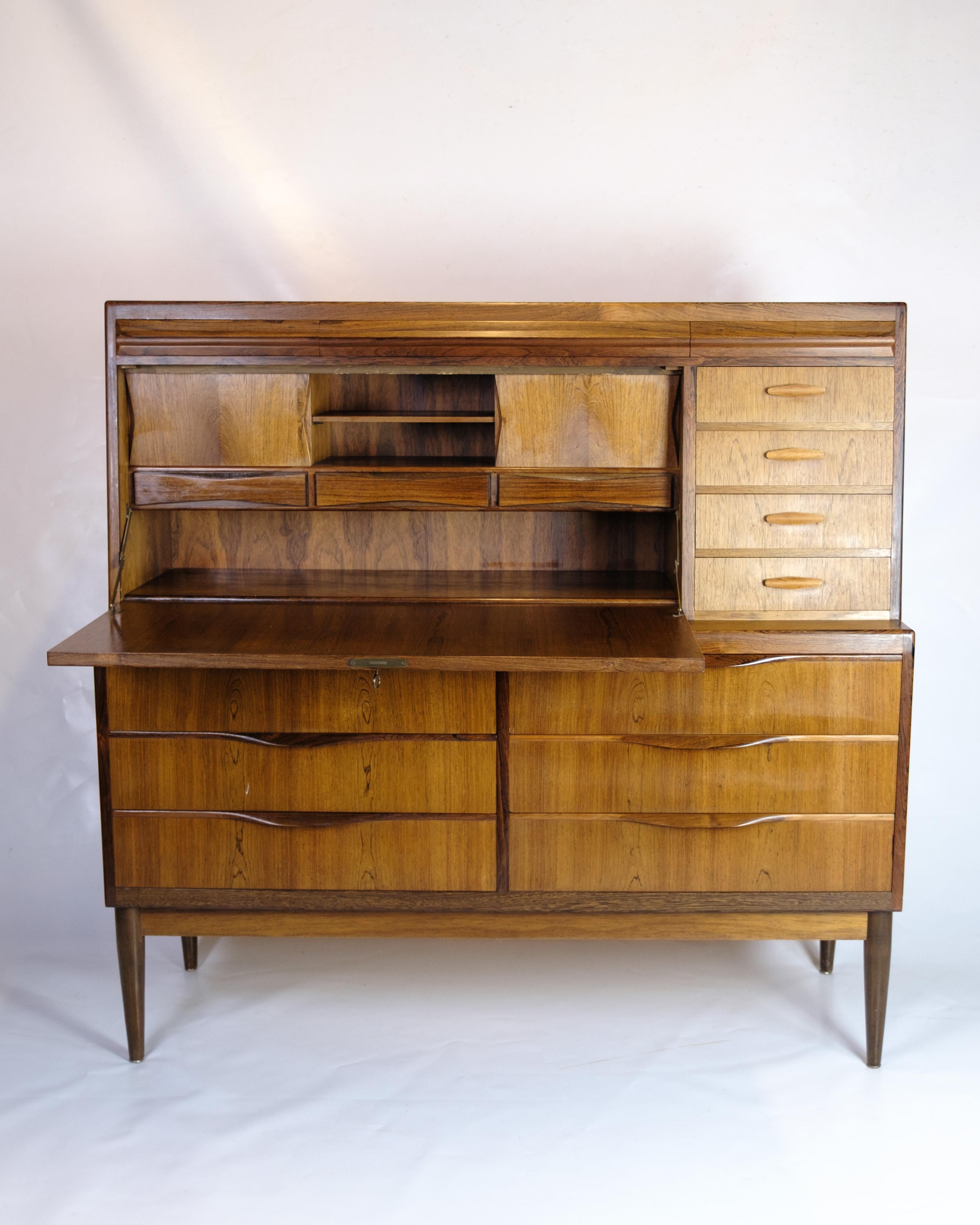 Danois Secrétaire en bois de rose d'Erling Torvits, design danois des années 1960 en vente