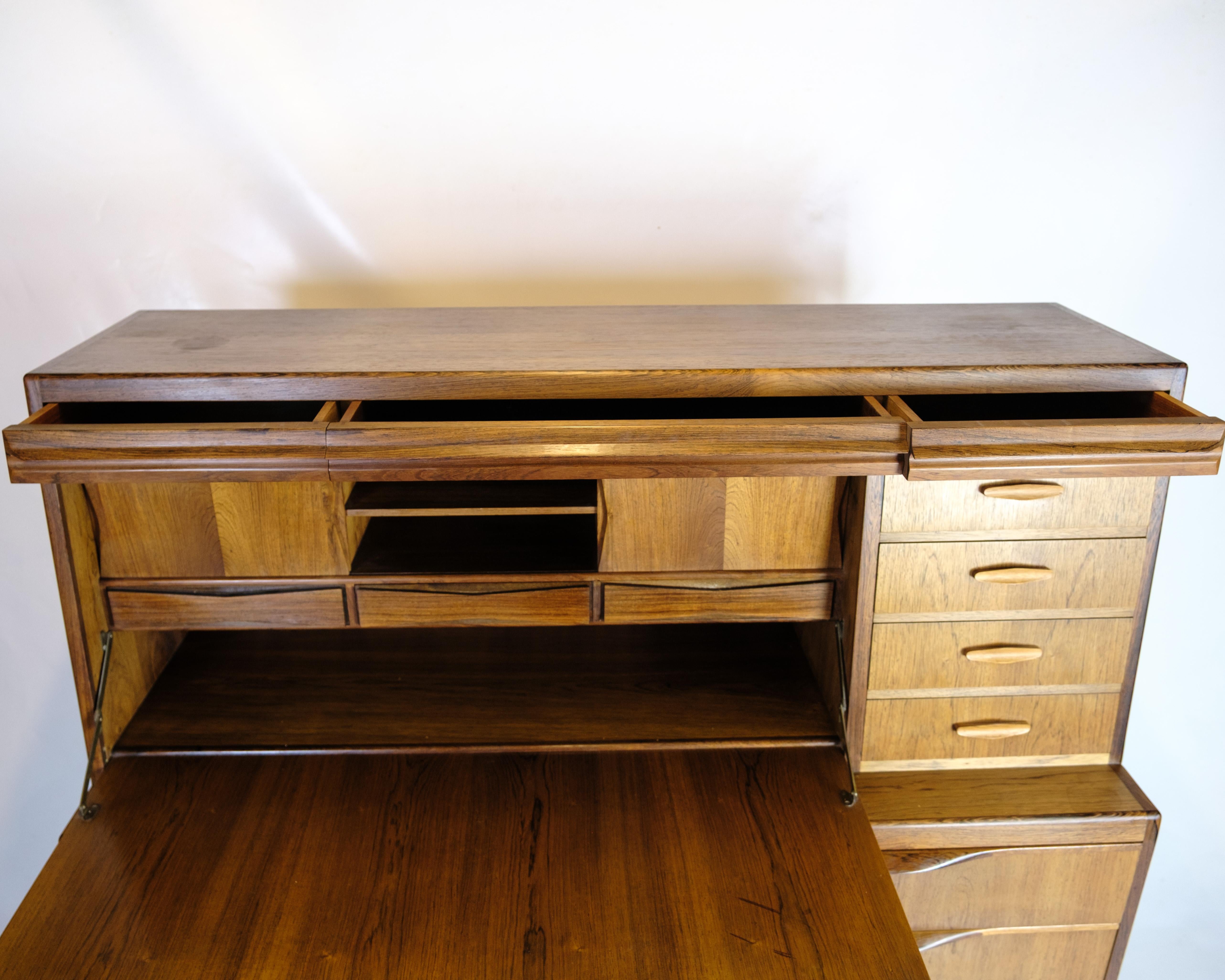 Milieu du XXe siècle Secrétaire en bois de rose d'Erling Torvits, design danois des années 1960 en vente
