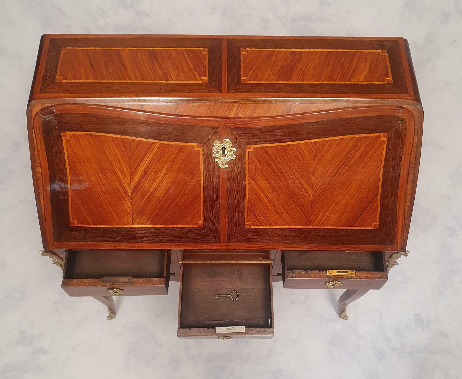 Secretary Period Transition Louis XV, Louis XVI, Palissander & Rosewood, 18th For Sale 4