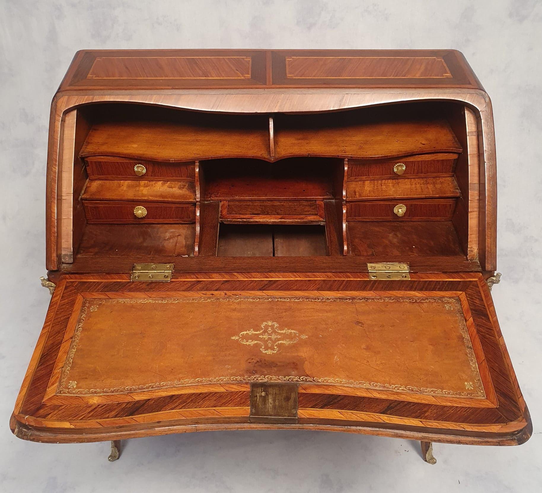 Secretary Period Transition Louis XV, Louis XVI, Palissander & Rosewood, 18th For Sale 1