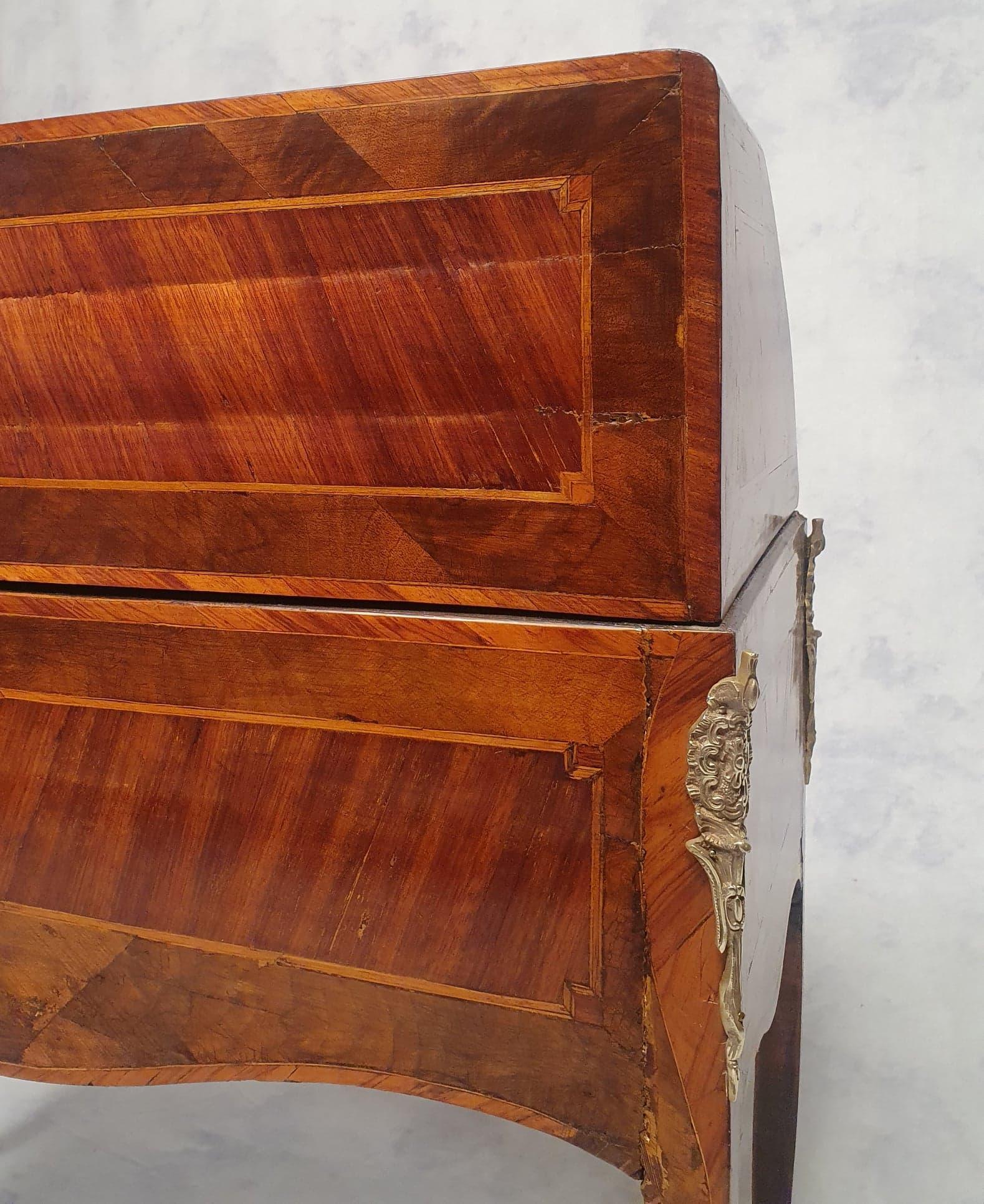 Secretary Period Transition Louis XV, Louis XVI, Palissander & Rosewood, 18th For Sale 2