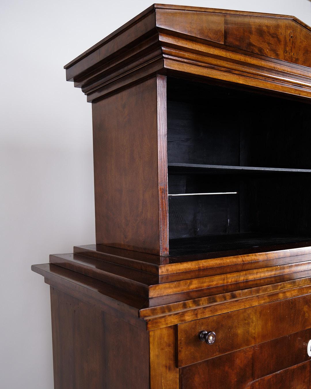 Betulla Segretaria con 2 cassetti in betulla lucidata a mano e intasia del 1840 in vendita