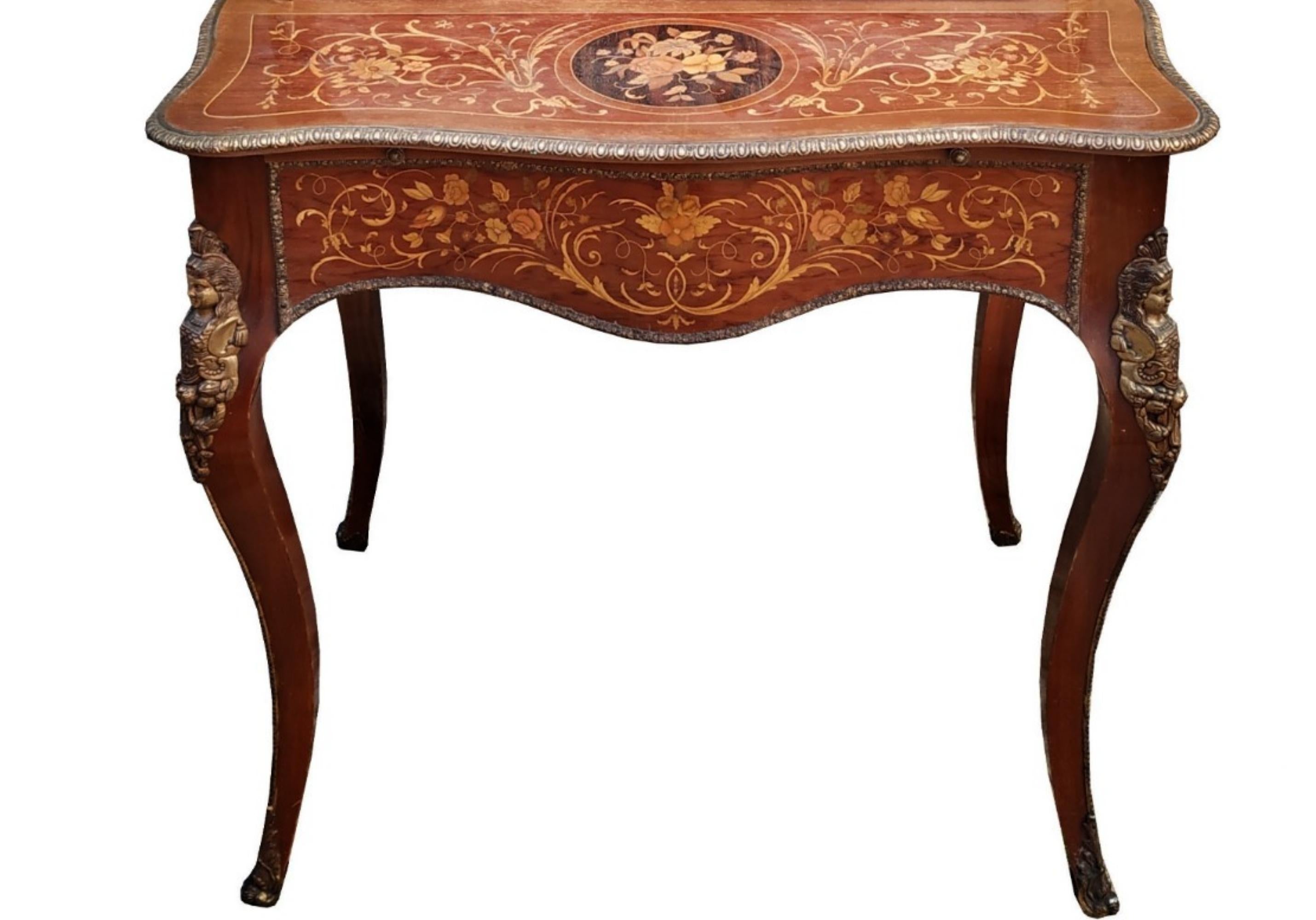 Hand-Crafted Secretary with Height, French, Louis XV Style, 19th Century For Sale