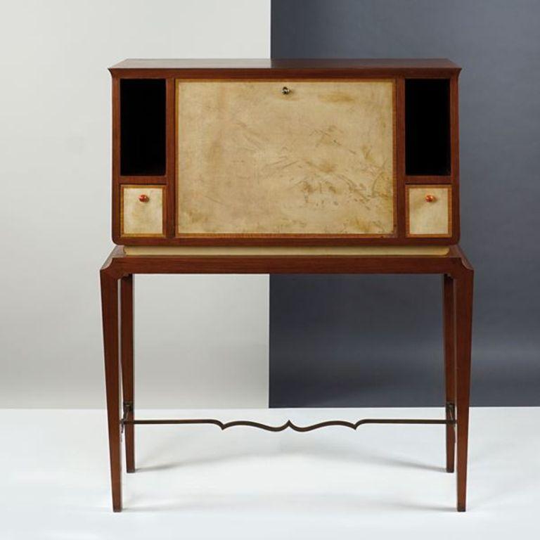 Mid-Century Modern Secretere-Cabinet by Tomaso Buzzi 1950s 