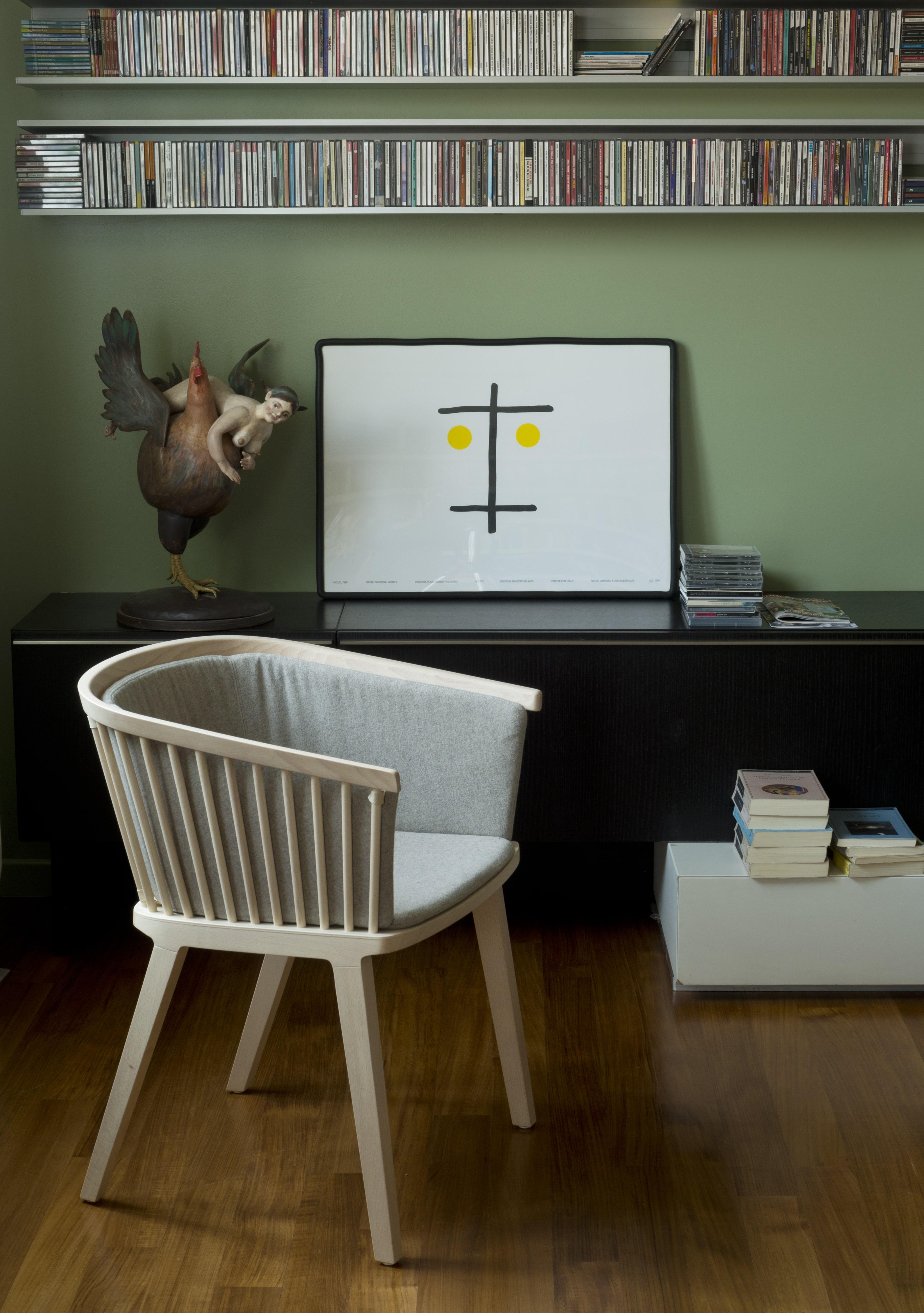 Sillón Secreto de Haya, doble cara Cojín Naranja y Gris, Made in Italy en venta 10