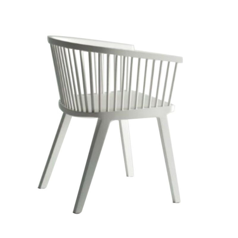 Fauteuil Secreto Little, laqué blanc mat par Colé Italia