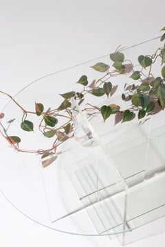 Section Coffee Table, Clear Glass / Clear Acrylic