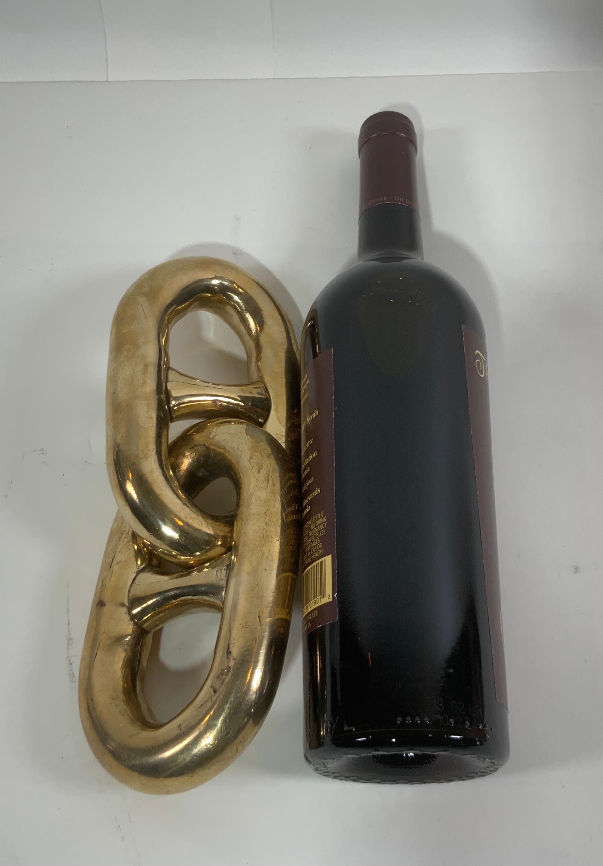 Mid-20th Century Section of Brass Chain from Navy Minesweeper