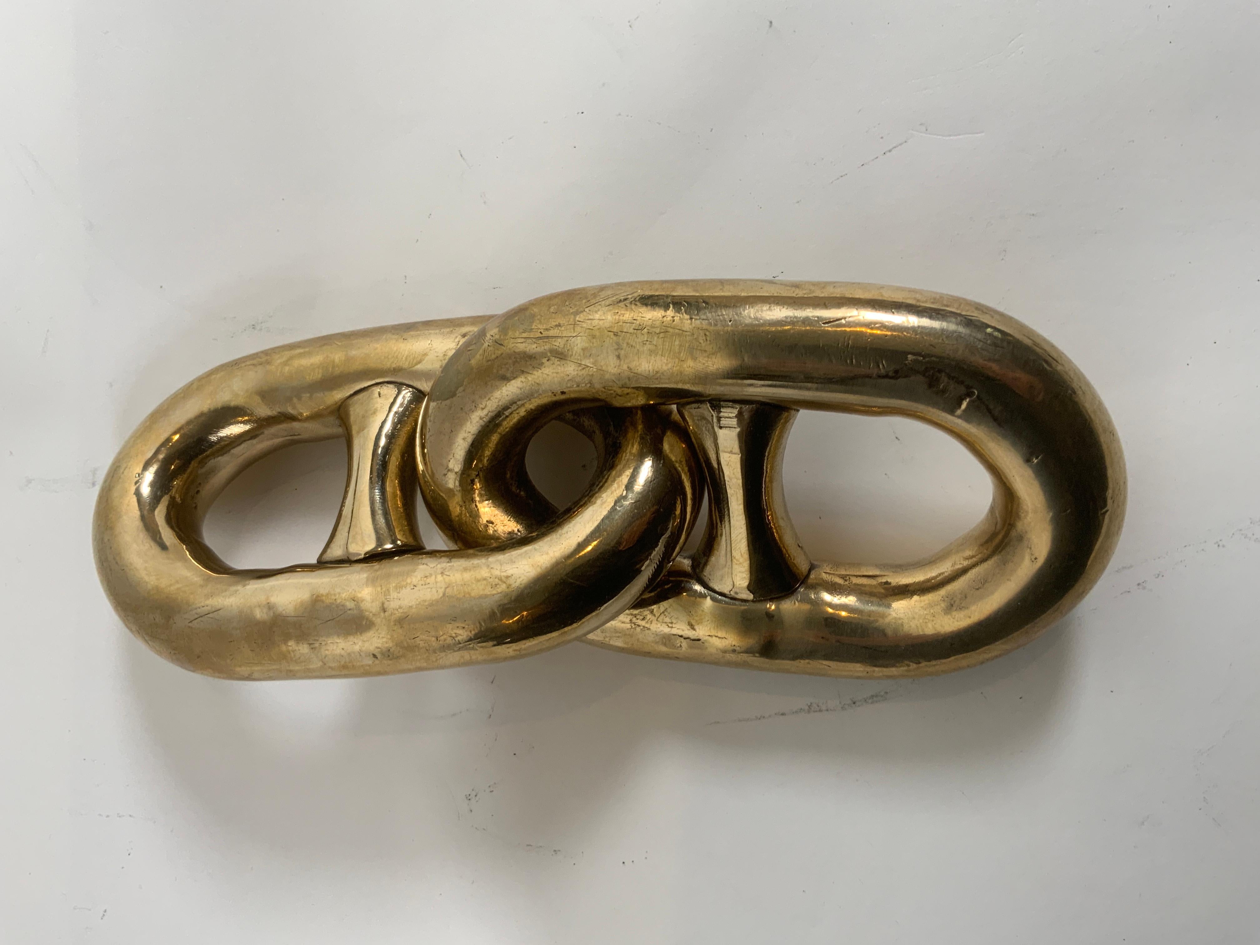 Section of Brass Chain from Navy Minesweeper 1