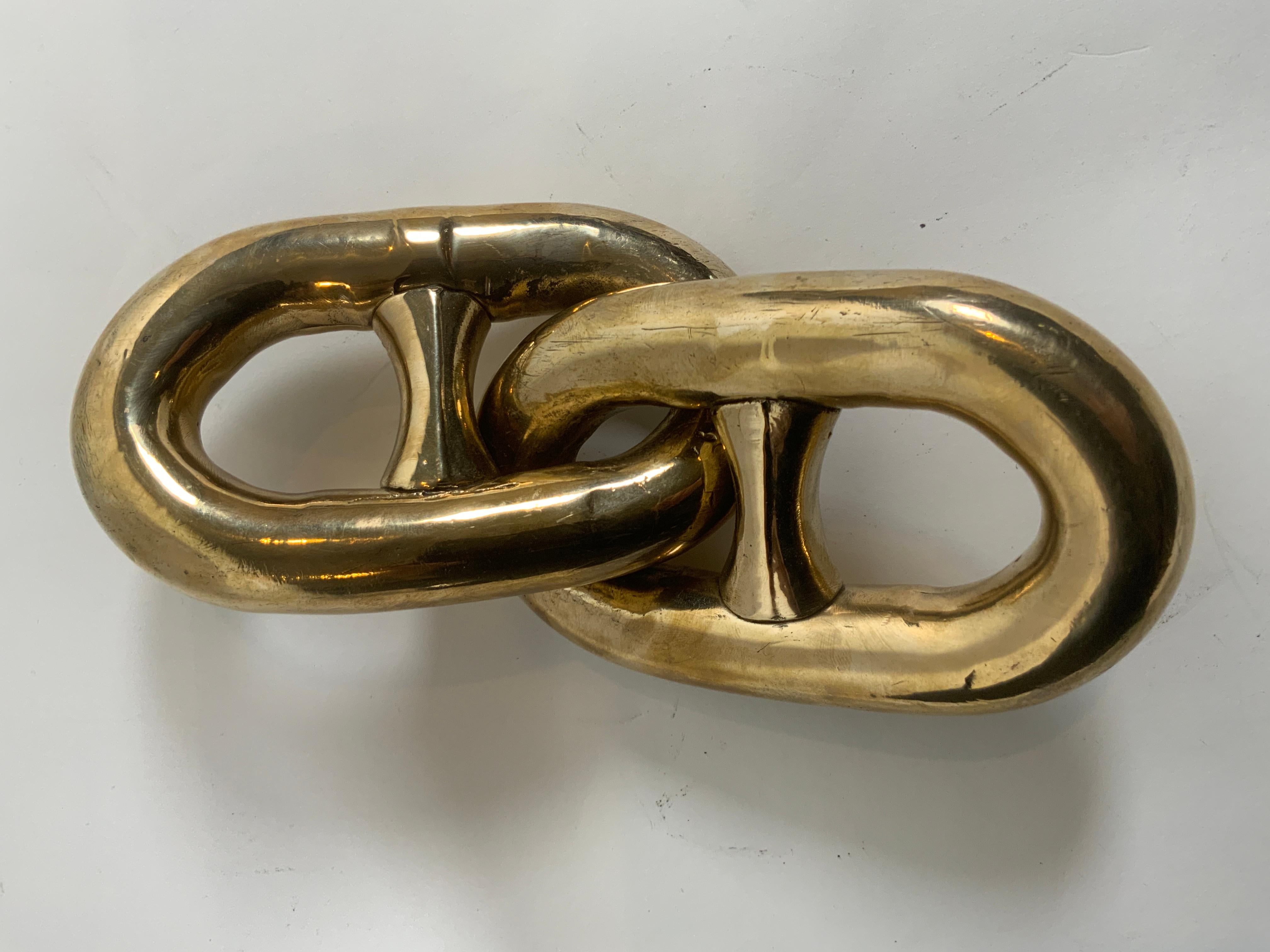 Section of Brass Chain from Navy Minesweeper 2