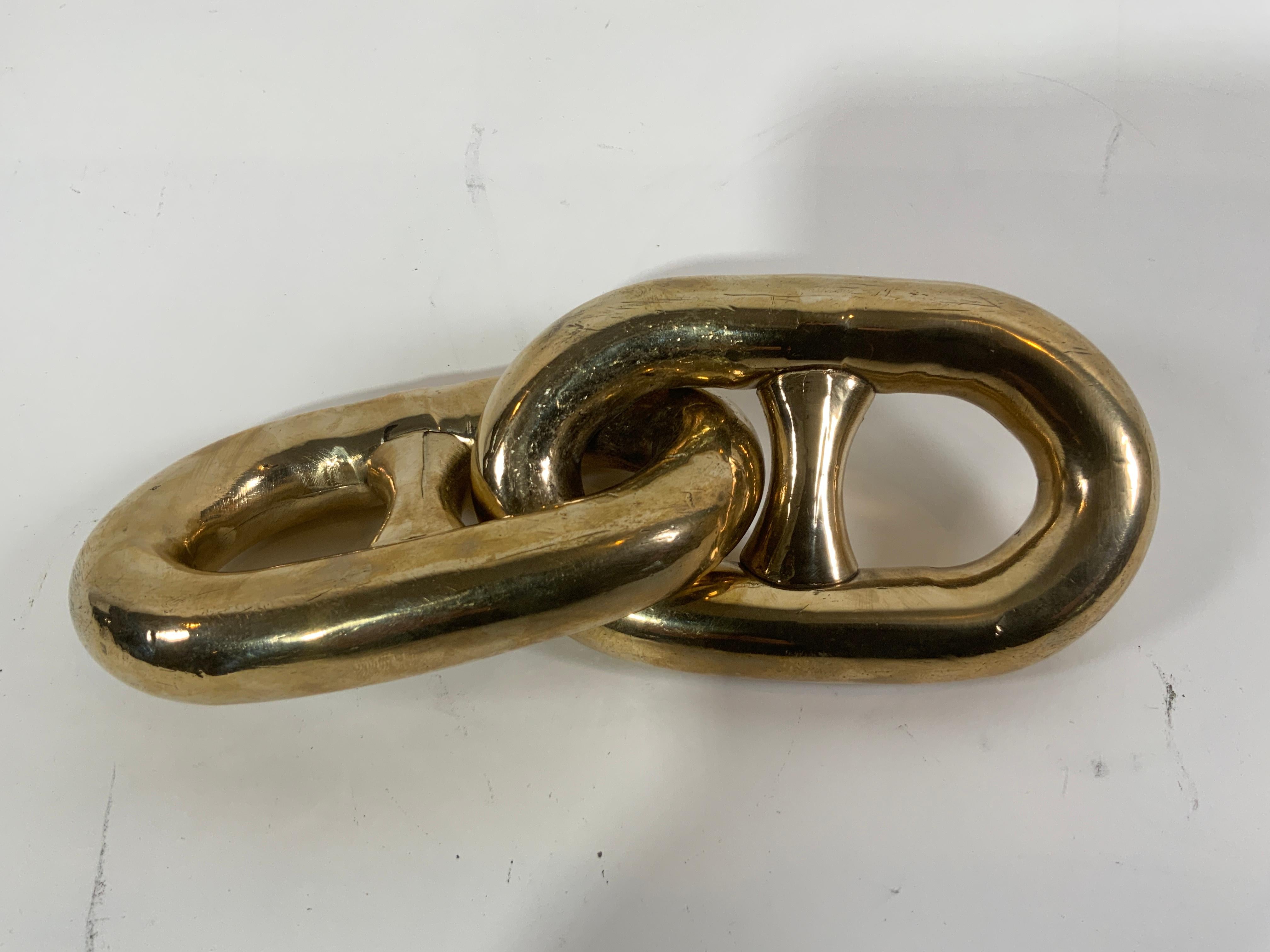 Section of Brass Chain from Navy Minesweeper 3