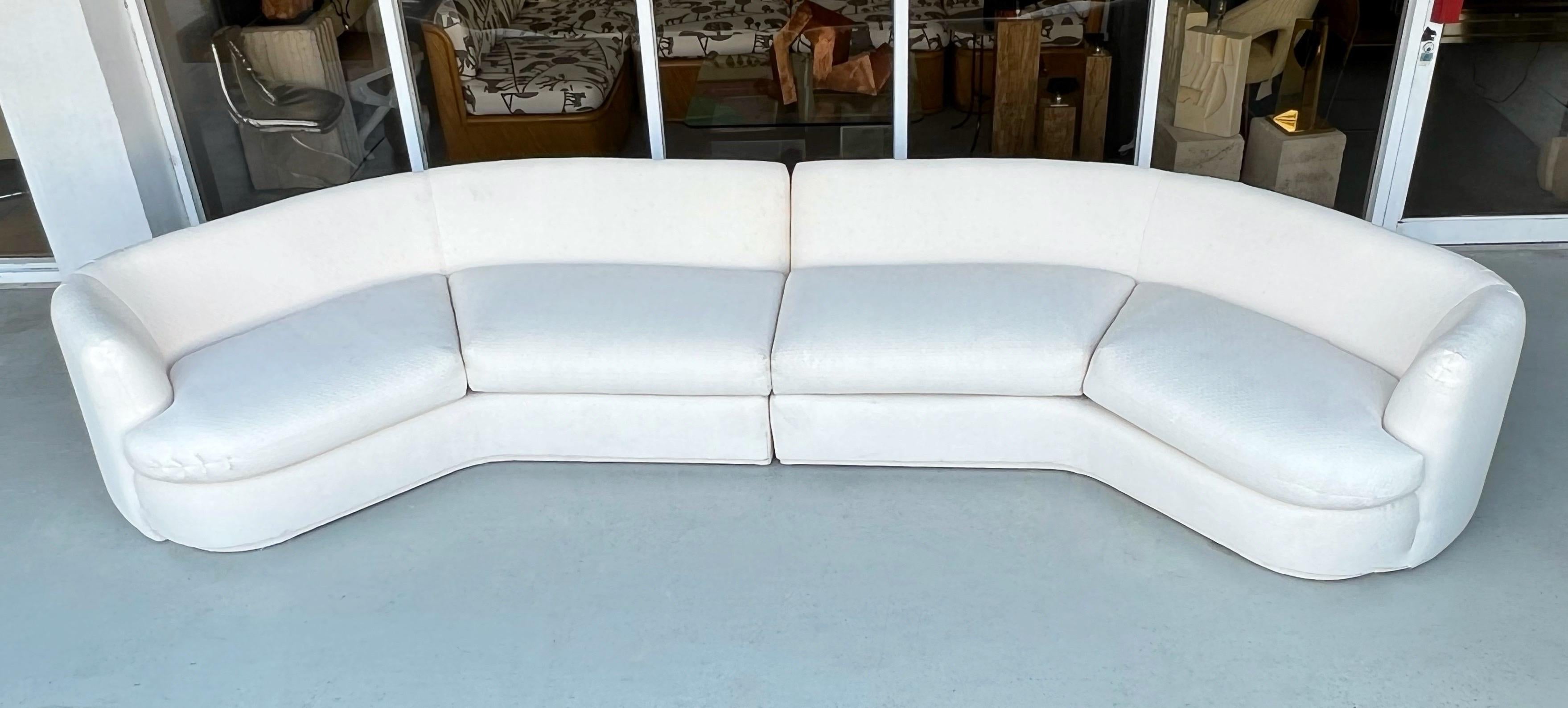 American Sectional Cloud Sofa Modern Biomorphic Angled and Curved, 1980s