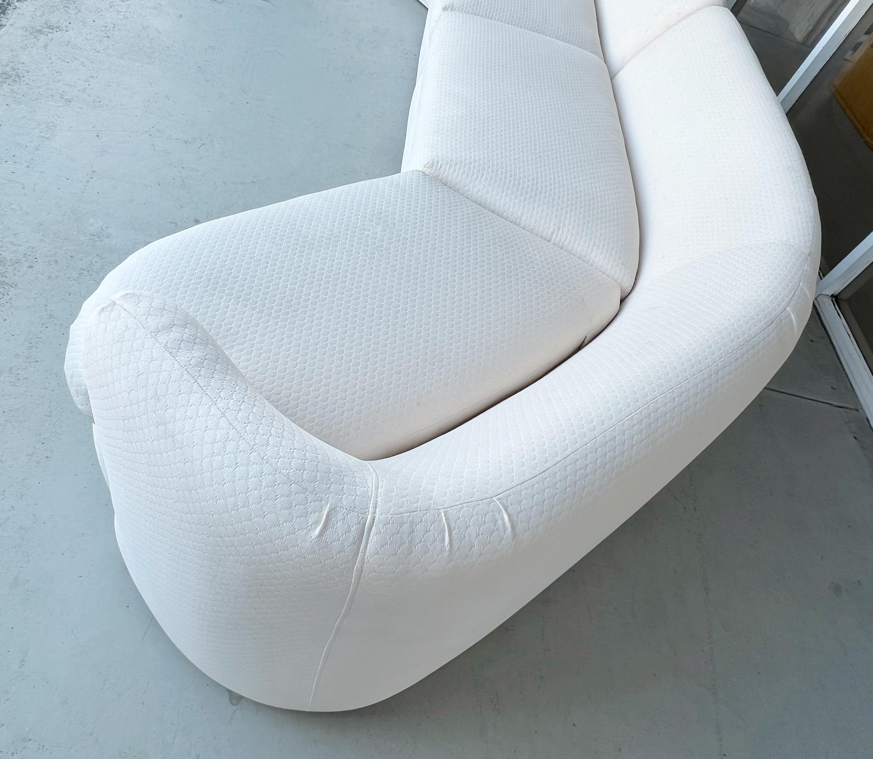 Sectional Cloud Sofa Modern Biomorphic Angled and Curved, 1980s In Fair Condition In Miami, FL