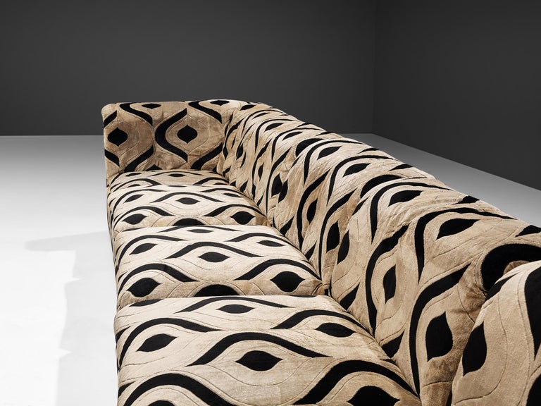 Sectional Corner Sofa in Funky Patterned Upholstery For ...