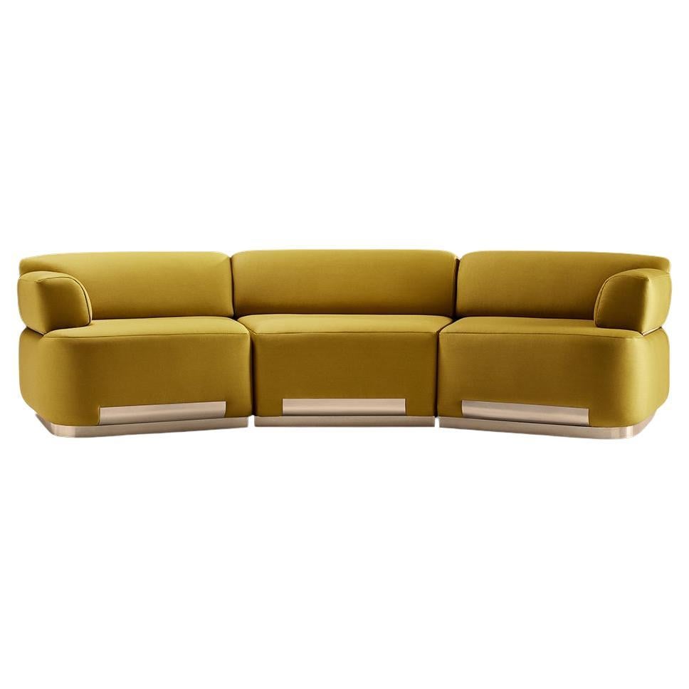 Sectional curved sofa by Tatjana von Stein, France For Sale