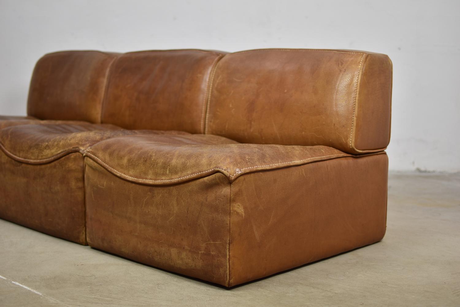 Mid-Century Modern Sectional ‘DS15’ Sofa Designed by De Sede, Switzerland, 1970s