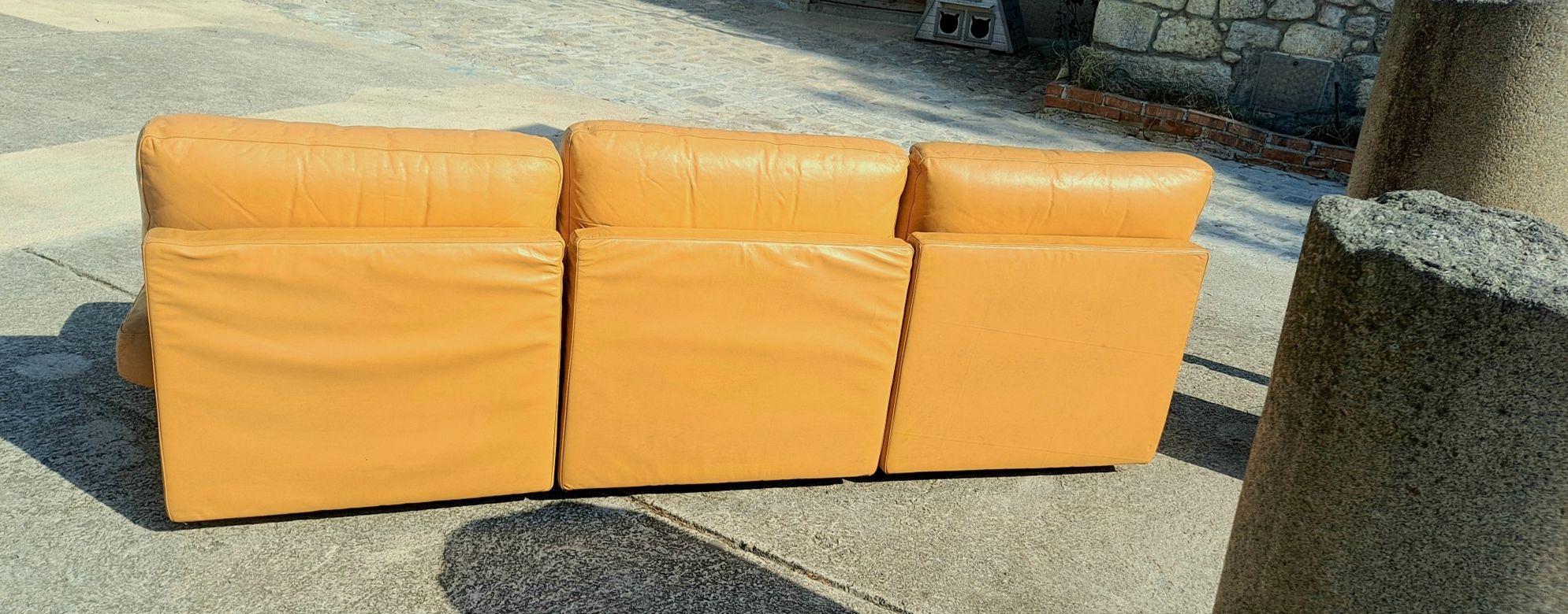 Sectional Leather Sofa by Zanota For Sale 1