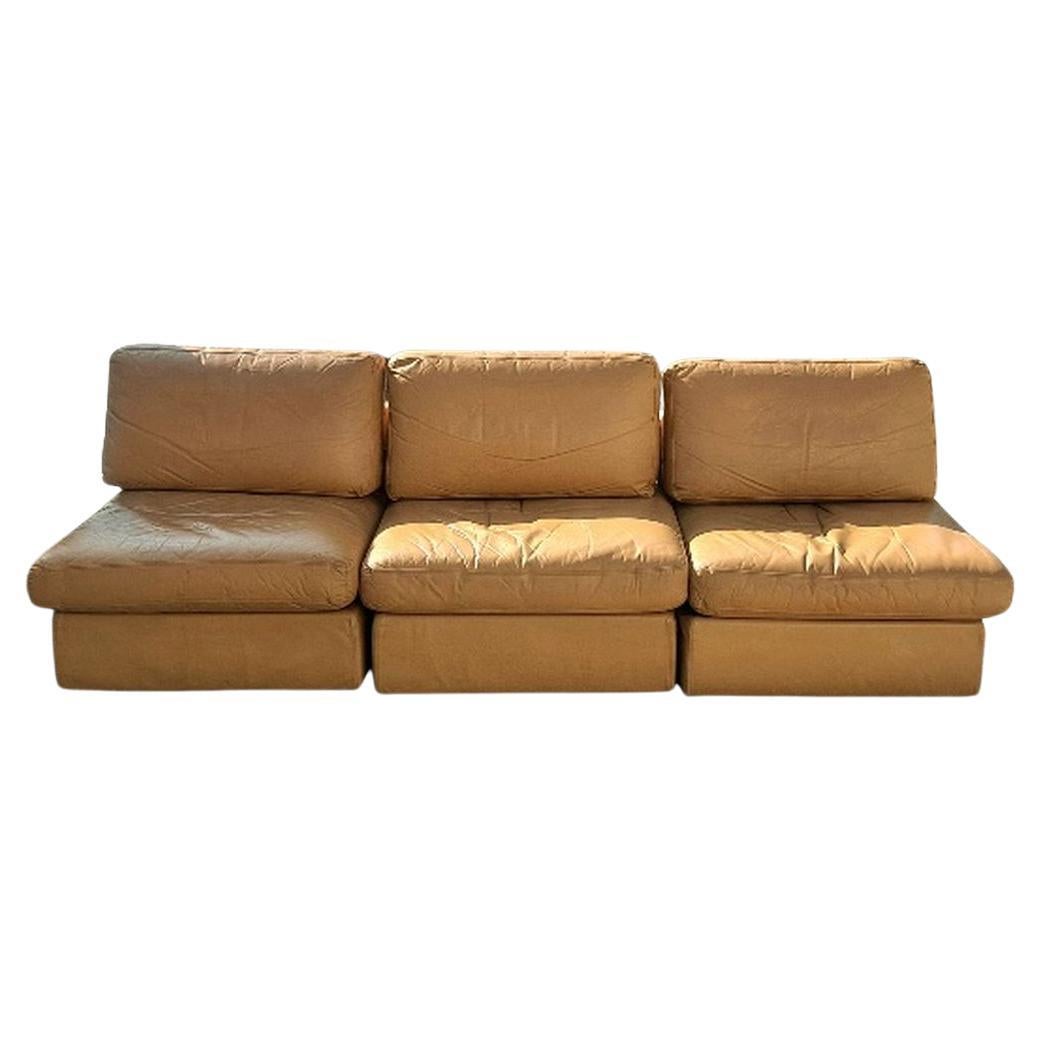 Sectional Leather Sofa by Zanota For Sale