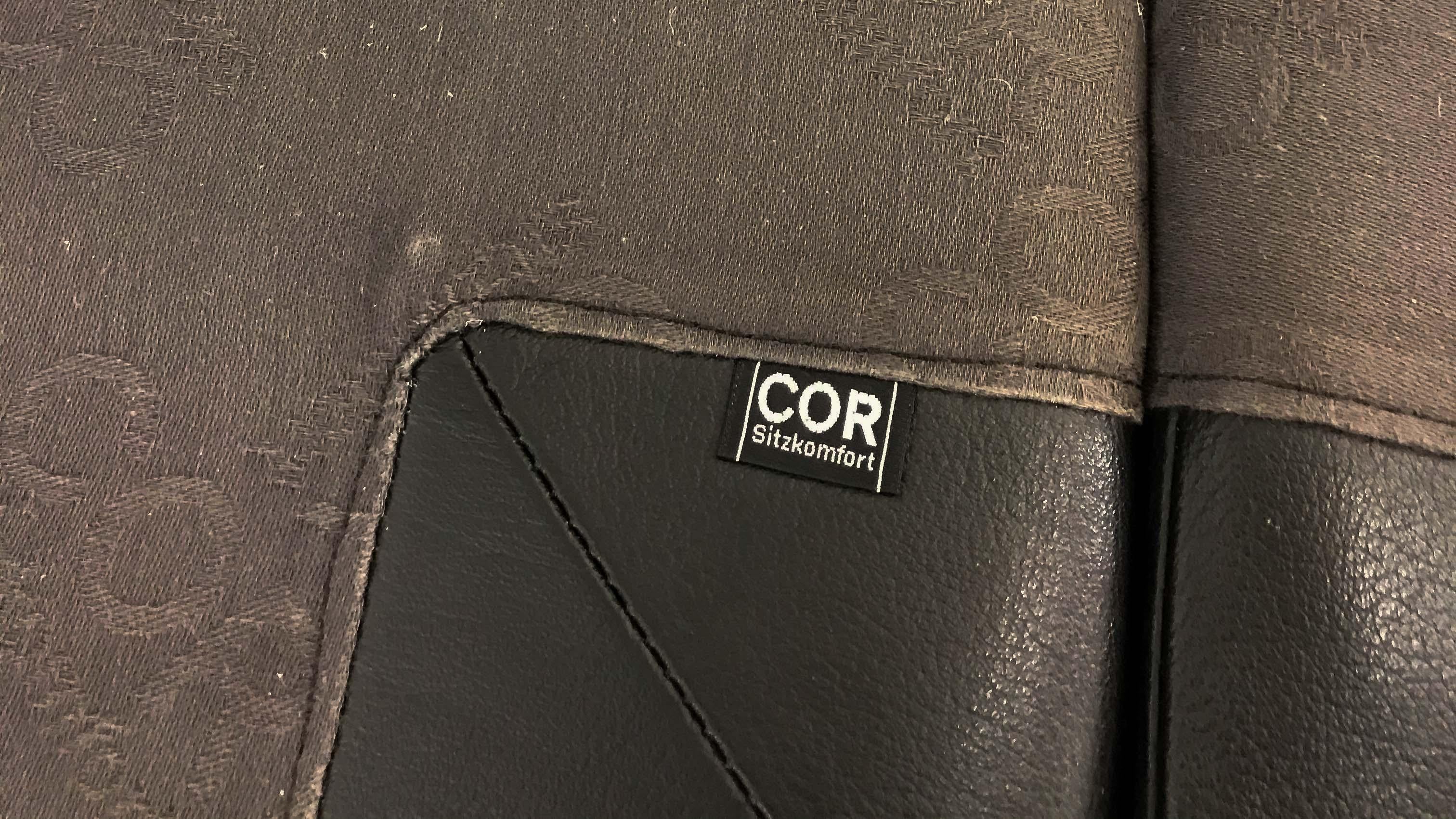 Modulares Conseta-Sofa auf Läufern von COR, Deutschland, aus schwarzem Leder  6