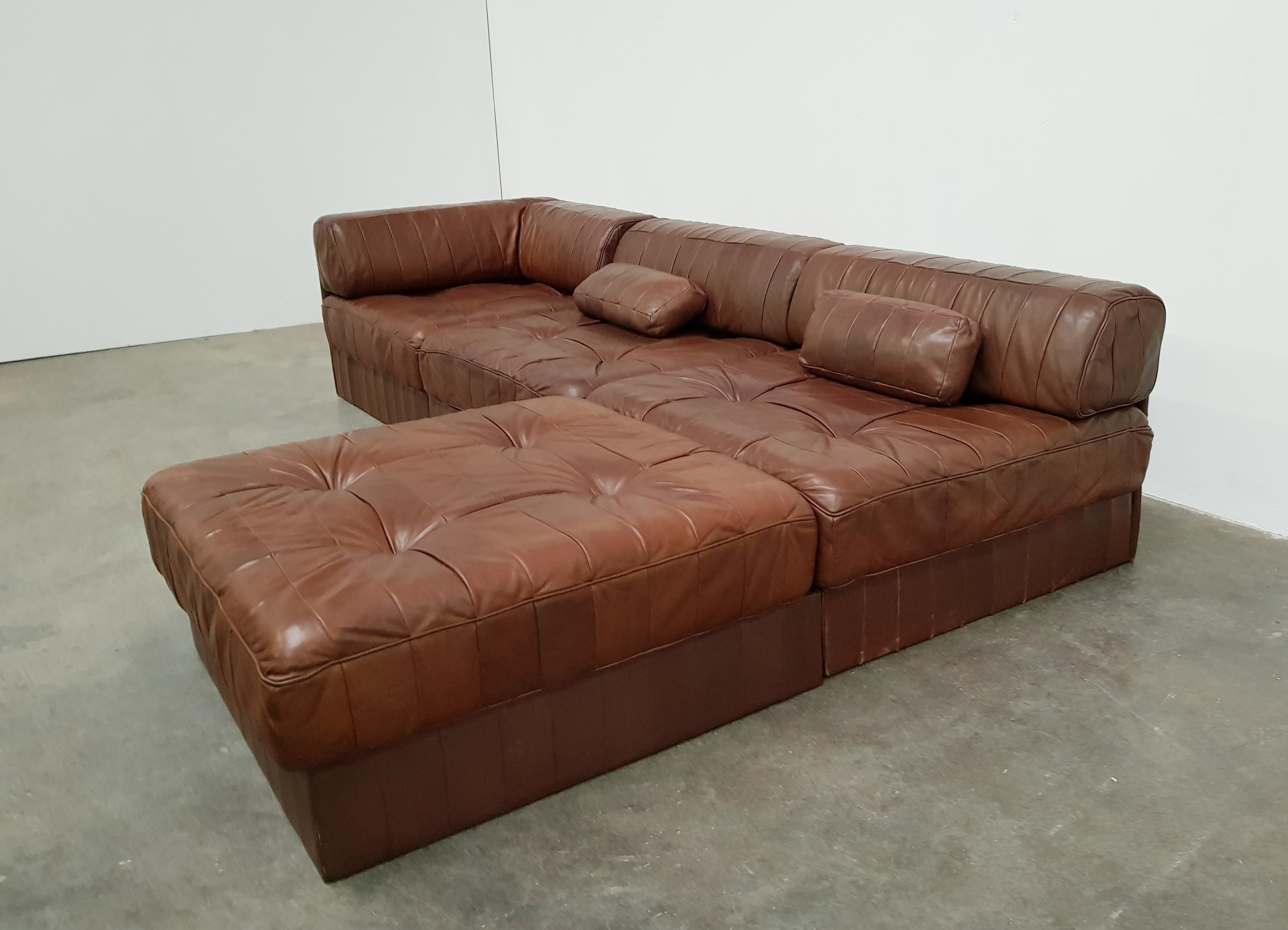 Sectional Patchwork Couch by De Sede Switzerland In Good Condition In Antwerp, BE