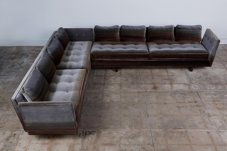 Ebonized Sectional Sofa by Edward Wormley for Dunbar For Sale