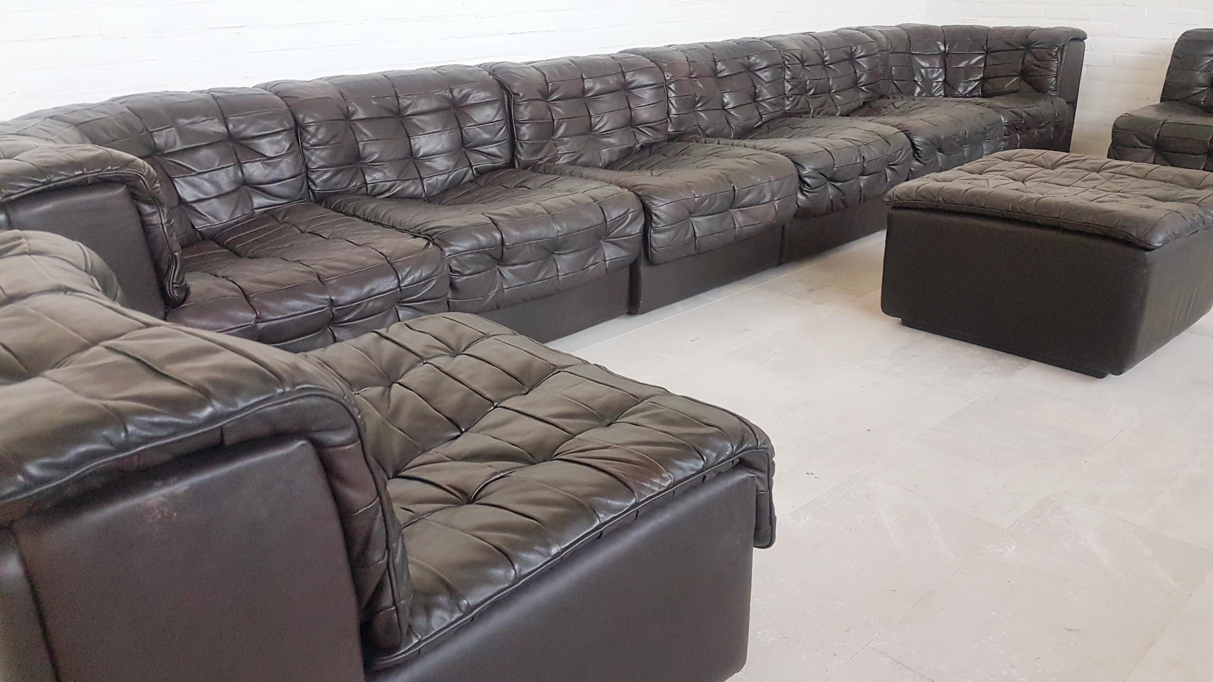 Sectional Sofa by Luxury Leather Manufacturer De Sede Switzerland Model DS 11 6