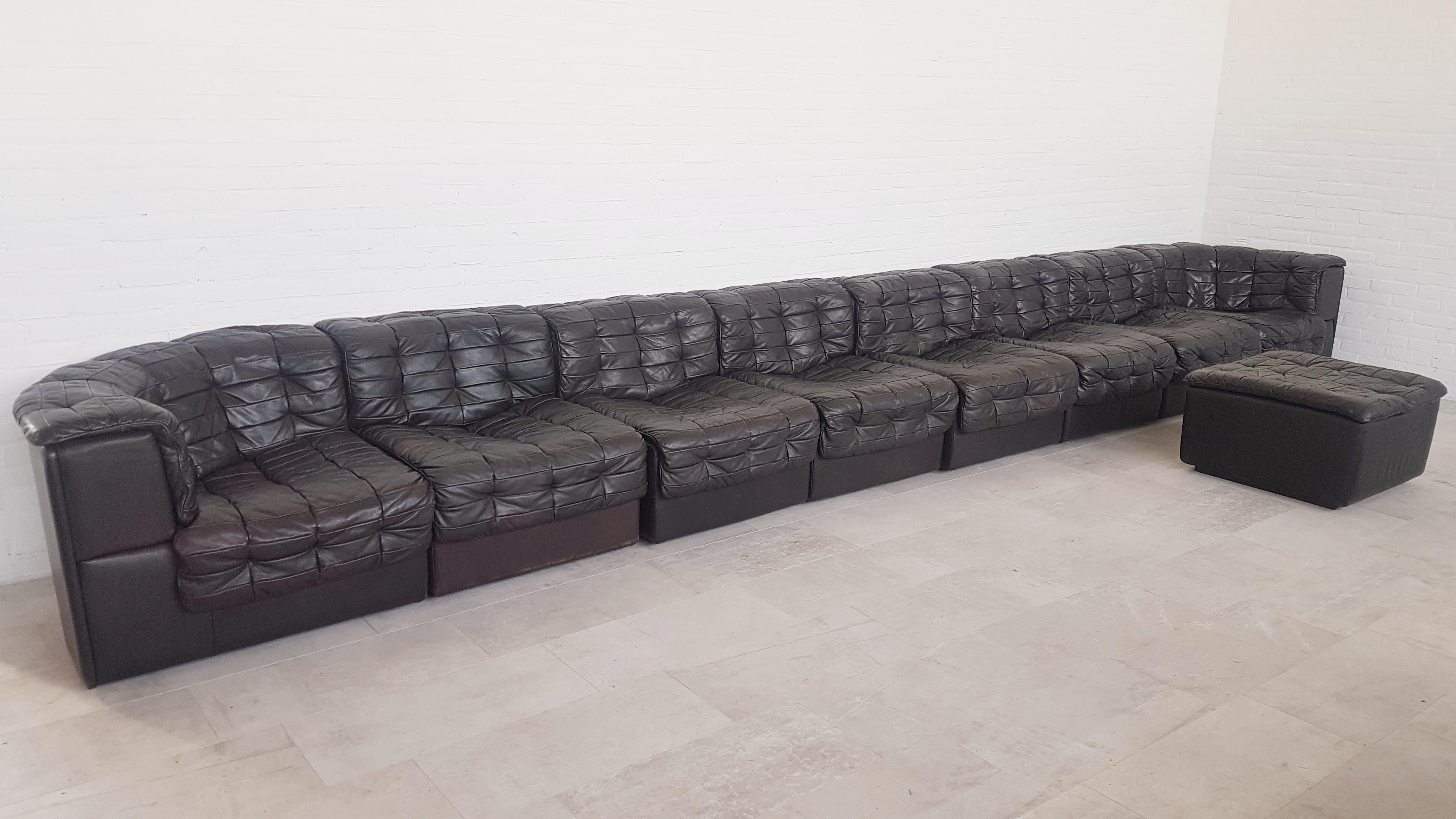 Sectional Sofa by Luxury Leather Manufacturer De Sede Switzerland Model DS 11 8