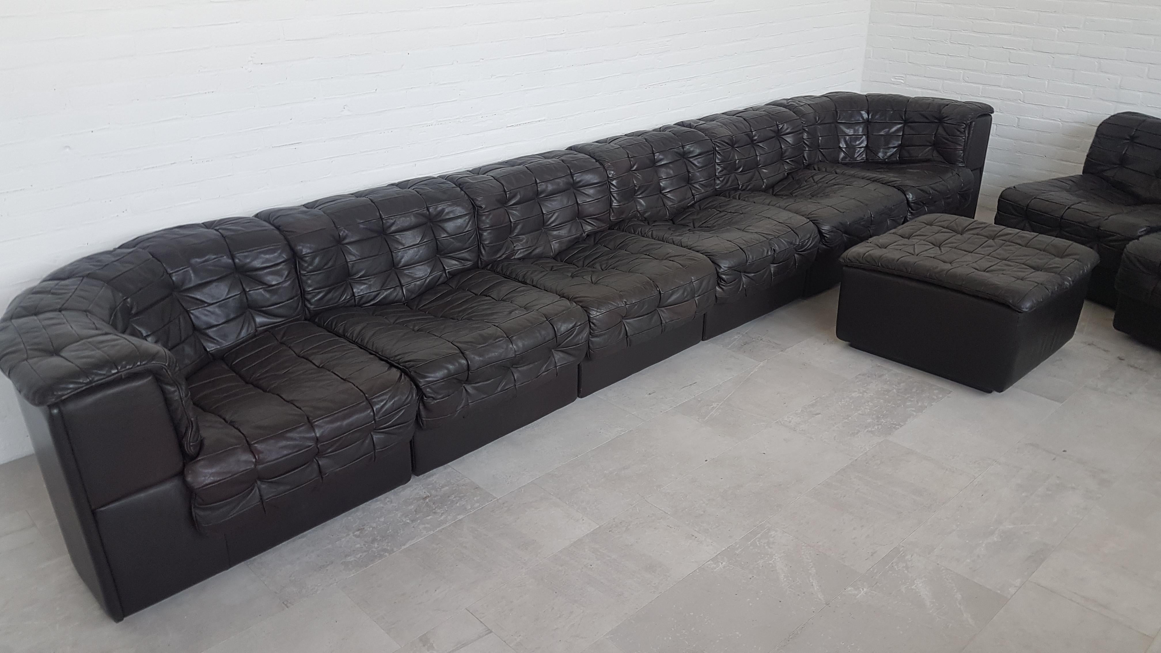 European Sectional Sofa by Luxury Leather Manufacturer De Sede Switzerland Model DS 11