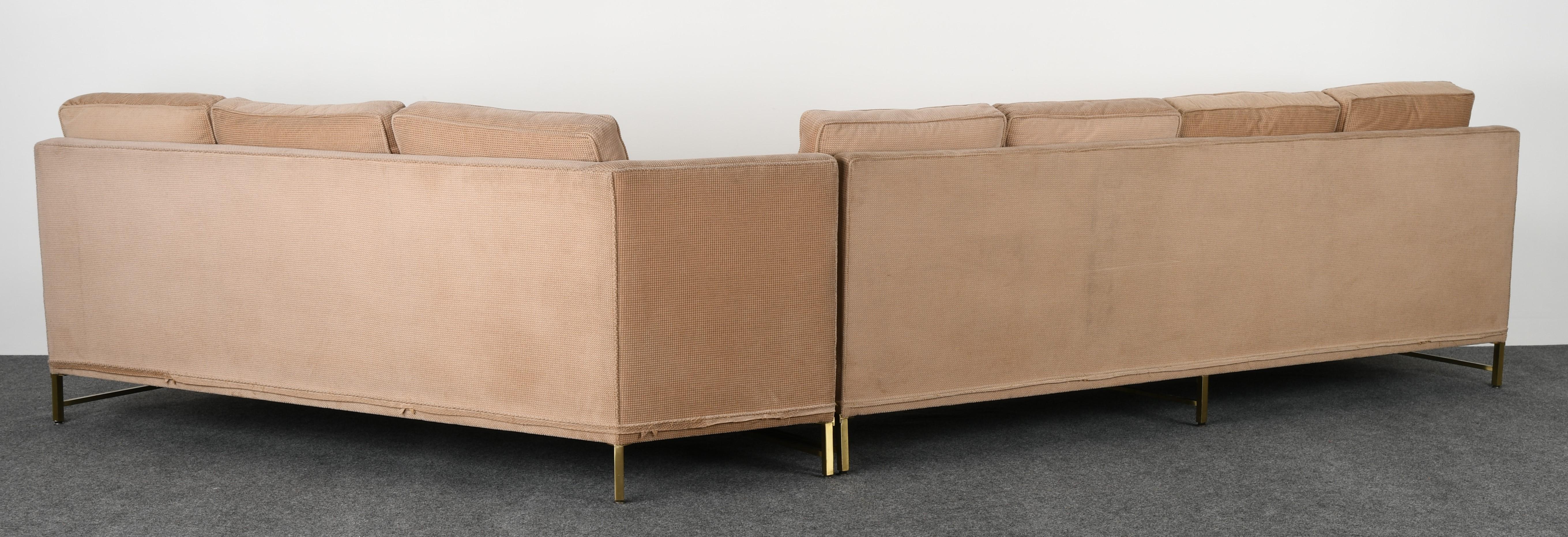 Brass Sectional Sofa by Paul McCobb for Directional, 1950s