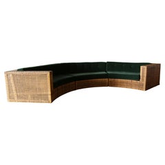 Canapé sectionnel Danny Ho Fong pour Tropi-cal, Wicker and Mohair Modern