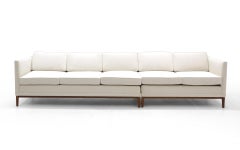 Sectional Sofa, Five-Seat, Two-Piece, Even Arm, off White, Restored, Excellent