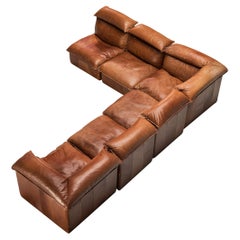 Sectional Sofa in Cognac Leather 