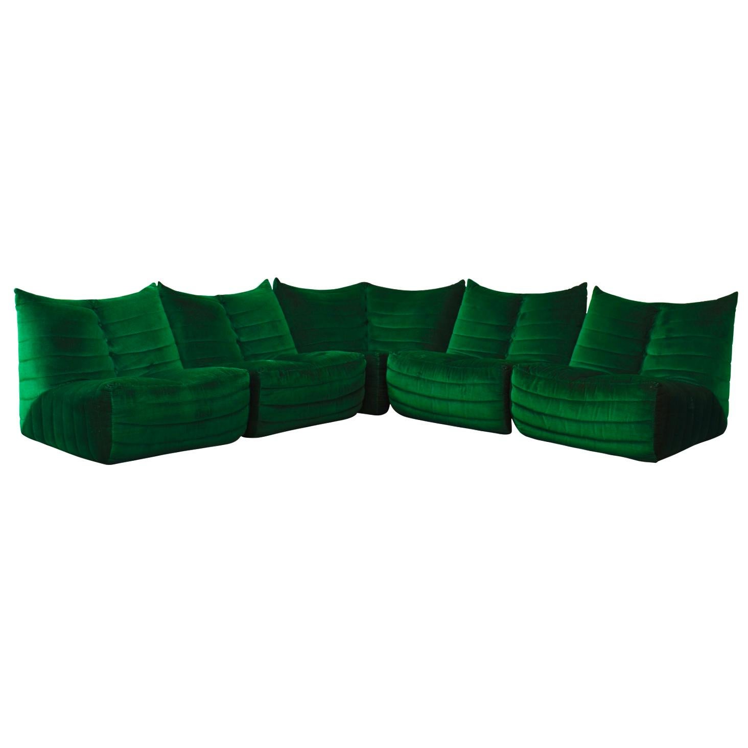 emerald green sectional