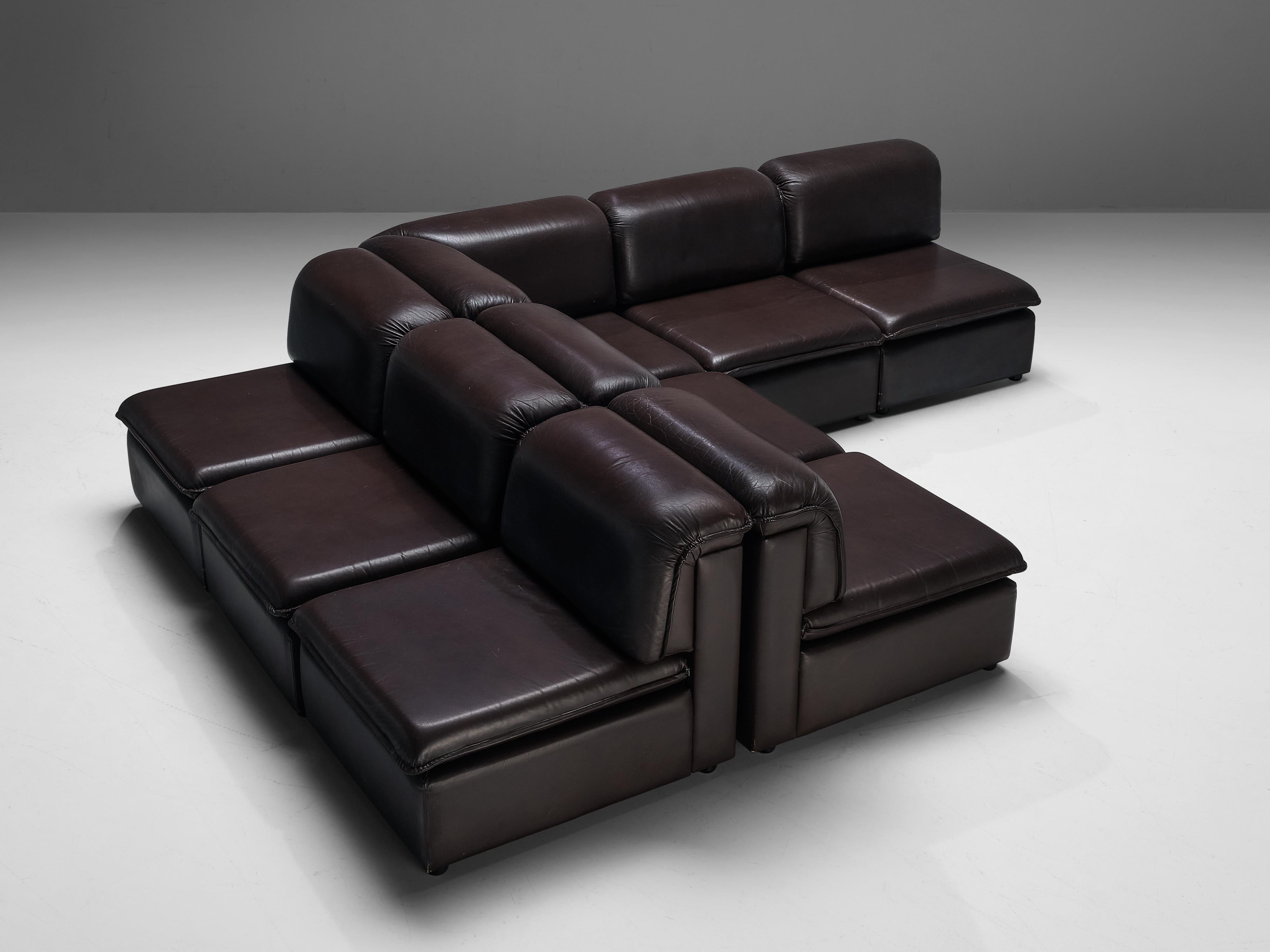 light brown leather sectional