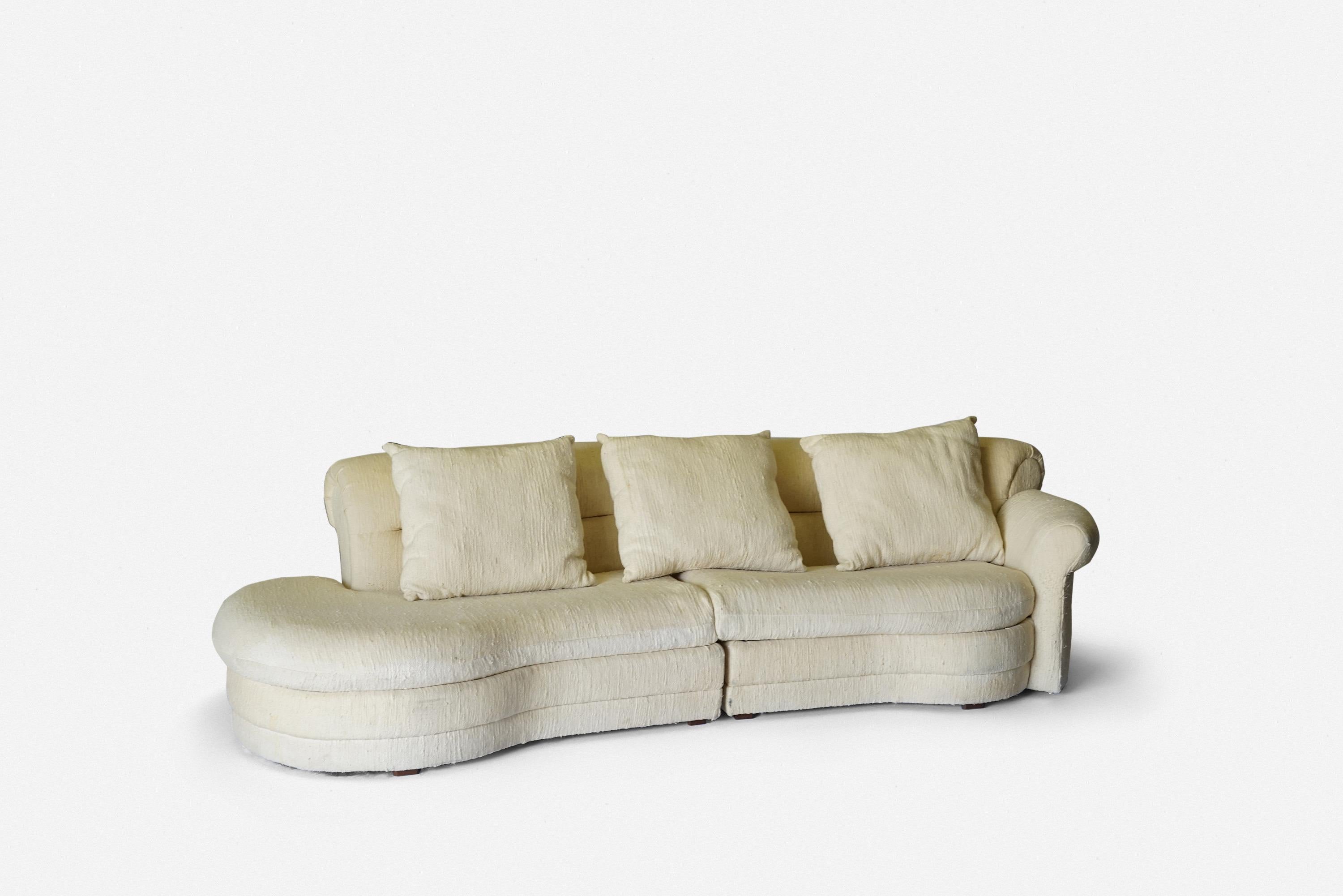 Late 20th Century Sectional Sofa in the Style of Vladimir Kagan For Sale