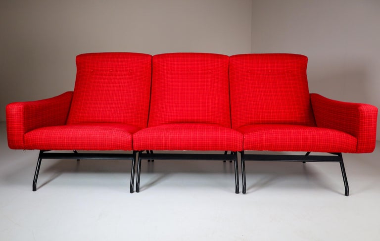 Mid-Century Modern Sectional Sofa Seat by Joseph-André Motte, France, 1950s For Sale