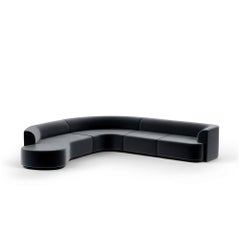 Mit Samt gepolstertes Sektionssofa mit gepolstertem Sockel