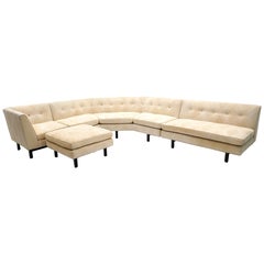 Sectional Sofa with Ottoman by Edward Wormley for Dunbar, L Shape, Reversable