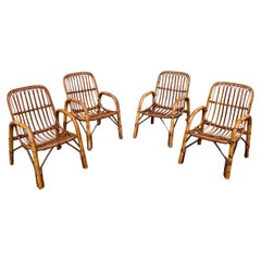 Sed Sedie Rattan Anni 70, Vintage Chairs, Chairs, Rattan, Design